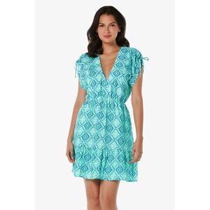 Helen Jon NWT Women's Marbella Tile V-Neck Dress Size M